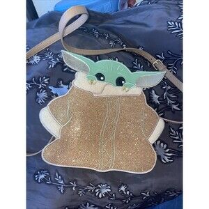 Danielle Nicole Star Wars Mandalorian Grogu Baby Yoda Crossbody Bag Purse Euc